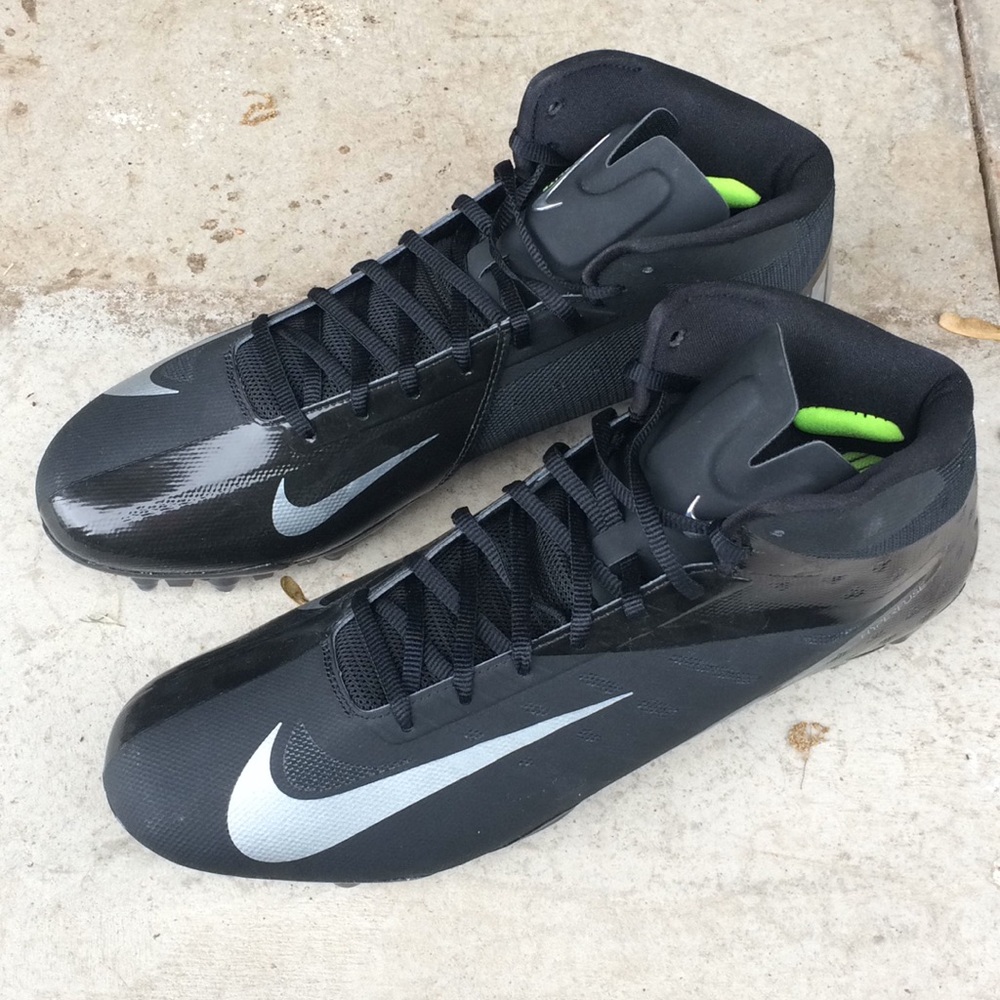Nike Hyperfuse Vapor Elite Black Cleats size 14